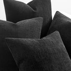 MIULEE Pack of 4 Fall Decorative Throw Pillow Covers 18x18 Inch Chenille Textured Throw Pillows Boho Farmhouse Rustic Cushion Covers Vintage Home Decor for Couch Sofa Bed Living Room，Black - Image 4