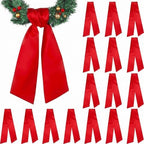 VitalCozy 16 Pcs Red Wreath Sash Cotton Blank Ribbon by VitalCozy