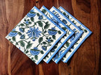 ATOSII Taj 100% Cotton Fall Cloth Designer Dinner Napkins, Handblock Print, Washable Durable Linen for Everyday Use Wedding Parties Outdoors Christmas Thanksgiving I 20 X 20 Inches I Set of 4 - Image 3