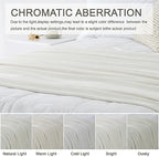 Chenille Throw Blanket for Couch 50" x 60", Ivory White - Image 5