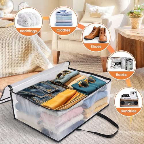 TasticTotes 8 Pack Clear Storage Bags for Comforter, Clothes & Bedding, 60L - Image 6