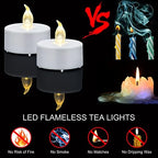 100 Pack Flameless LED Tea Lights Candles Flickering 200+ Hours Warm White - Image 6