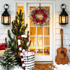 24 inch Christmas Wreath，Artifical Christmas Door Wreaths,Winter Wreaths - Image 2