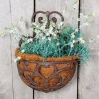 Esschert Design USA BPH51 Half Round Cast Iron Wall Planter - Image 2