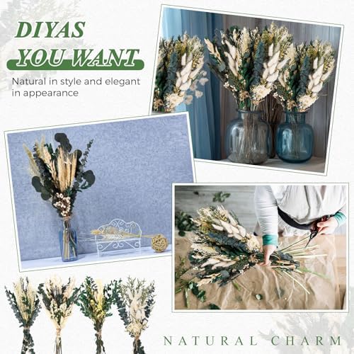 Layhit 8 Pack Large Size Boho Dried Flowers 15-17 Inch, Eucalyptus - Image 5