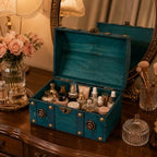 Lockable Vintage Wooden Storage Box, Jewelry Chest & Keepsake Organizer - Image 6