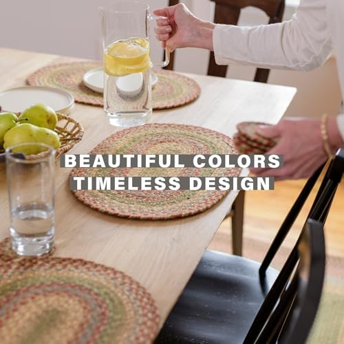 Homespice Azalea Jute Braided Placemats, Rect 13x19 Set of 6 - Image 4