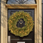 National Tree Company 30in Pre-Lit Norwood Fir Artificial Christmas Wreath - Image 2