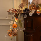 Valery Madelyn 6ft Fall Maple Leaves Garlands for Mantle with Pumpkins - Image 5