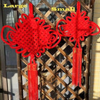1PCS 43Inch Red Flannel Chinese Knot Tassel Chinese New Year Decorations for Wedding Supplies Spring Festival Decorations Mid-Autumn Moon Festival Wedding Party Ornaments, Width -24 Inch - Image 3