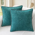 CaliTime Decorative Couch Throw Pillow Covers 24 X 24 Inches Teal by CaliTime