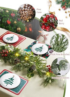 Christmas Garland with Lights, 6 Feet Prelit Garland, Battery Operated - Image 2