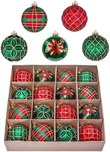 Valery Madelyn 16ct Christmas Tree Decorations Ball Ornaments 3.15 Inches by ValeryMadelyn
