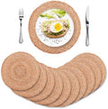 Eco Crave Natural Jute Placemats Set of 10, Round Woven Table Mats, 13 Inch Rattan Charger Plates for Dinner, Boho Farmhouse Braided Place Mats by ECOCRAVE