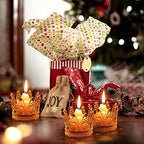 Vixdonos Crown Glass Tealight Candle Holder Set of 12 Clear Votive Candle Holders for Wedding, Party and Home Decor - Image 5