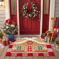 Tinideya 2 Pcs Gingerbread House Layered Doormat Set by Tinideya