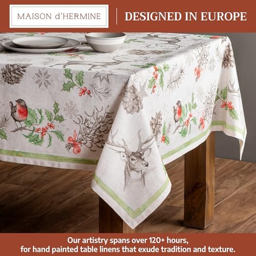 Maison d' Hermine Table Cloth Rectangle Table Reusable 100% Cotton 70"x90" - Image 2