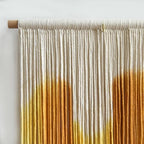 IOWER Macrame Wall Hanging Yellow Dip Dye Boho Fiber Wall Decor 27" x 26.8" - Image 6