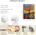 Large Abstract Tree of Life Canvas Wall Art Colorful Graffiti Tree Decor painting Pictures Modern Landscape Trees Posters Prints for living room Bathroom Bedroom Office Hallway Home Decoration - Image 2