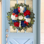 WANNA-CUL 24 Inch Patriotic Labor Day Wreath, Red White Blue - Image 6