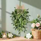 22" Spring Wreaths for Front Door 4 PCS Olive Teardrop Swag Summer Wreathswith Olive Leaf Fruit, Home Decoration for Outdoor Living Room Indoor Wall and Outside Summer All Season Wedding - Image 2