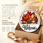 16 PCS Interchangeable Welcome Sign for Front Door, With 16 Interchangeable Seasonal Icons, Wooden Welcome Signs for Front Door for Holidays and Year Round Home Decor - Image 4