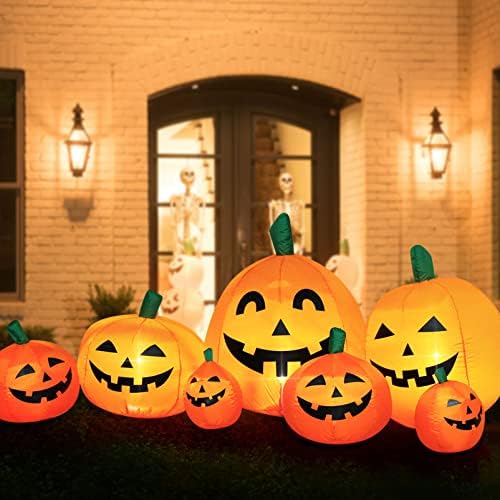 Halloween Inflatable Pumpkins Yard Decoration Lighted Blow Up Halloween Garden Lawn Decor 8 Feet by WAYDECOSEASONALDECOR