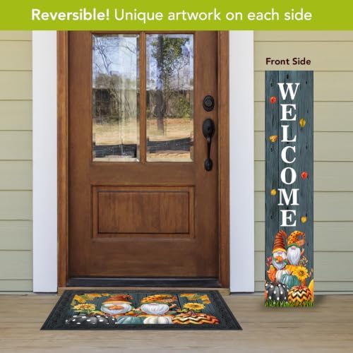 Briarwood Lane Fall Double Sided Reversible Pine Porch Leaner 47x9.5 Fall Winter Gnomes For Fall Porch Leaner - Image 2