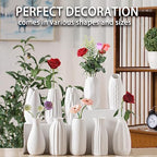 5'' White Ceramic Bud Vases Set of 10,Small Vases in Bulk for Flowers,Mini Vases for Centerpieces,Modern for Floral and Pampas Grass,Boho for Wedding,Party,Table Home Decor - Image 3