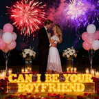Can I Be Your Boyfriend Light Up Letters with 1000 Rose Petals - Image 2