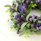 26'' Wreath for Front Door, Spring Purple Wreaths for Outdoor Indoor Decor - Image 4