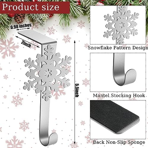 Lounsweer 12 Pcs Snowflake Christmas Stocking Holders - Image 2