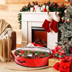 Aliceset 4 Pack Wreath Storage Bags, 36 x 36 x 7.8 Inch, Red - Image 6