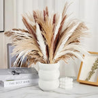 White Vases Set of 10, Small Ceramic Flower Vases Bulk Bud Vases for Wedding Table Centerpieces Decor Pampas Grass Modern Boho Home Party Decor DIY Gift - Image 4