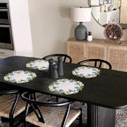 Decozen Set of 12 Doilies for Table, Lace Doilies - Rustic, Crochet, Farmhouse, Kitchen, Round Table Placemats - Valentines Day Decorations - 15 inch Blue and Green White, The Eternal Grace Collection - Image 7
