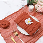 Mixweer 100 Pcs Gauze Cheesecloth Napkins 19.7 x 19.7 Inch, Terracotta - Image 3