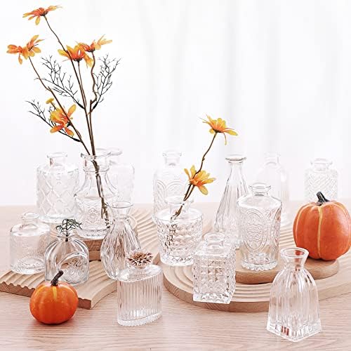 Arme Glass Bud Vase Set of 32 Pcs，Small Glass Vases for Flowers，Clear Bud Vases in Bulk，Vintage Vases for Centerpieces，Small Glass Bud Vase for Rustic Wedding Decorations，Home Table Flower Décor - Image 6
