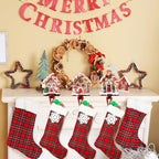 Riceshoot 3 Pcs Christmas Gingerbread House Stocking Holders,Classic - Image 2