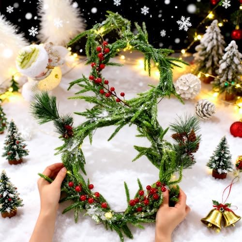3 Pcs 22.75 Inches Christmas Wreath Winter Snowman Wire Forms - Image 2