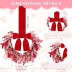 Hoteam 4 Pcs 9 Inch Mini Valentine's Day Love Rattan Wreaths - Image 2
