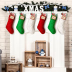 JellyArch 12 Pcs Personalized Christmas Stockings Xmas Stocking with Leather Patches Custom Name Cable Knitted Hanging Family Stockings for Christmas Holiday Fireplace Party Decoration (8.3 Inches) - Image 4