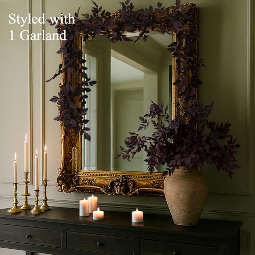 Fall Decorations for Home - 2 Pack 6 Ft Plum Cimicifuga Seeded Garlands - Image 4
