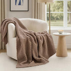 EVERGRACEHOME Chunky Chenille Knit Throw Blanket, 60 x 80, Rosewood by EVERGRACE