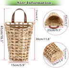 OwnMy Water Hyacinth Hanging Basket Woven Wall Basket for Planters, Flowers - Image 3