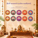 DoubleFill 20 Pack Indian Decorations for Pooja Lotus Candle Holders - Image 4