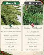 26" Christmas Cedar Wreath - Large Artificial Evergreen Pine Norfolk Wreath - Image 5