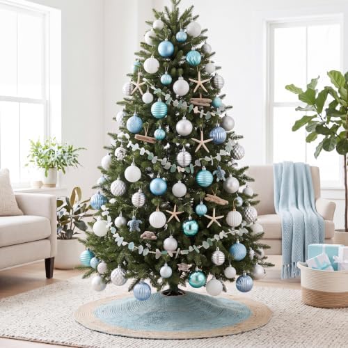 Lunmon 64 Pcs Coastal Ocean Christmas Ball Ornaments Beach Xmas Baubles - Image 2