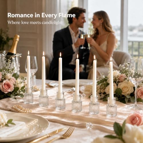 zeochyni Taper Candle Holders Bulk for Wedding Pary Table Decor, Set of 24 - Image 4