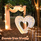 Maxcheck 4FT Marquee Large Light up Decoration, Balloon Frame with Bulb Light String Foam Marquee Signs for Valentine's Eid Birthday Engagement Baby Shower Party Decorations(Heart) - Image 5