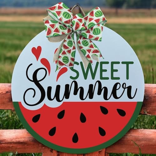 Wood front door sign Wood sign Home decor Welcome sign Sign for front door House warming gift Wedding gift (Sweet Summer Watermelon, 22" Width) - Image 2